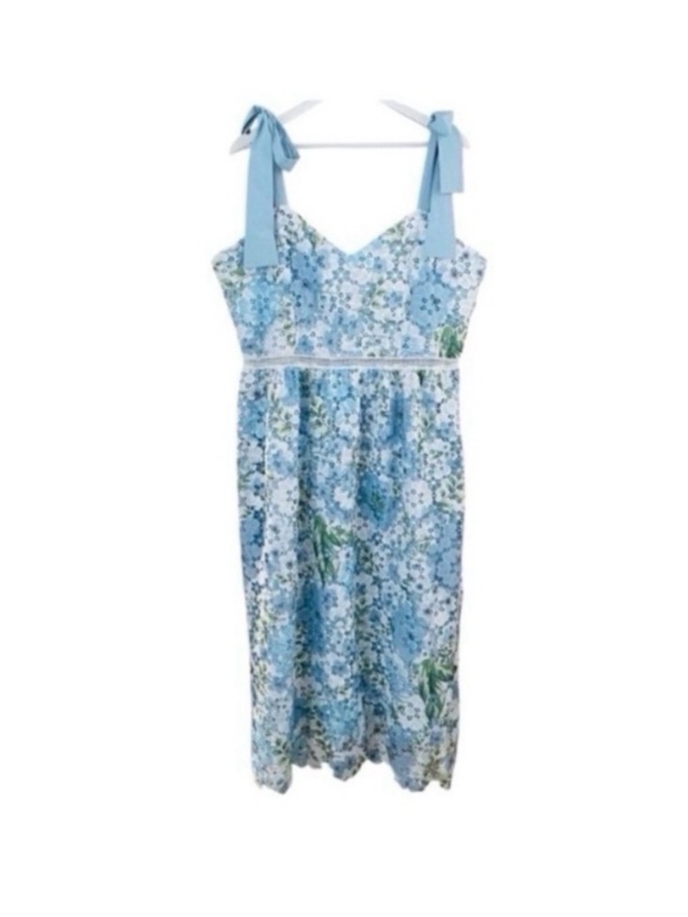 ARULA Altar’d State White Floral Lace Midi Dress - Picture 4 of 7
